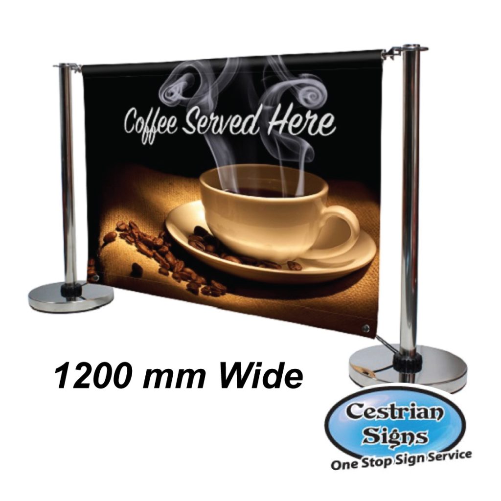 Adfresco Cafe Barrier 1200mm Wide