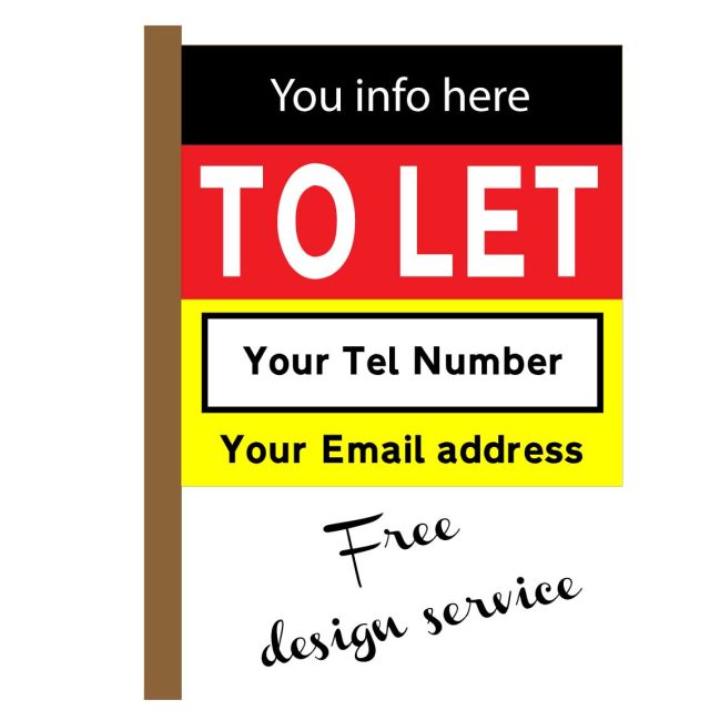 House or Flat To Let Sign