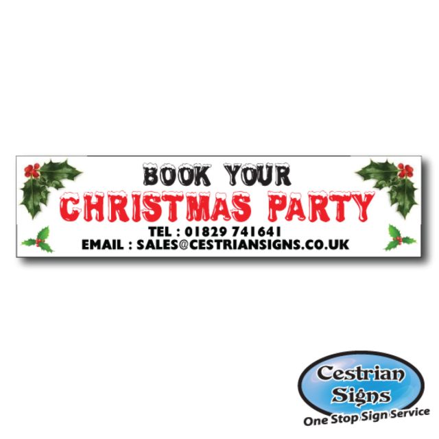 Christmas Meal and Party Banners and Signs