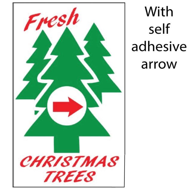 Christmas trees for sale signs