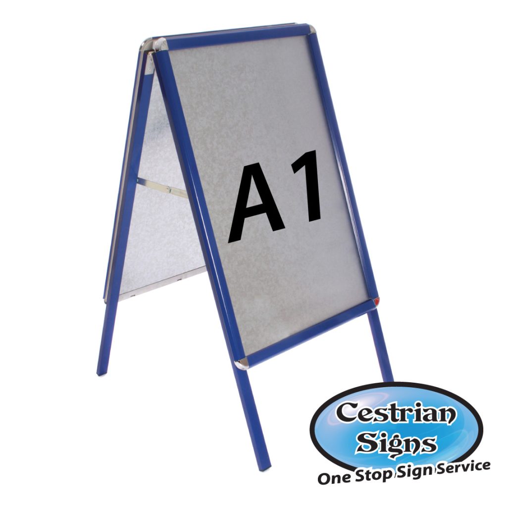 Blue A-Board Pavement Sign A1
