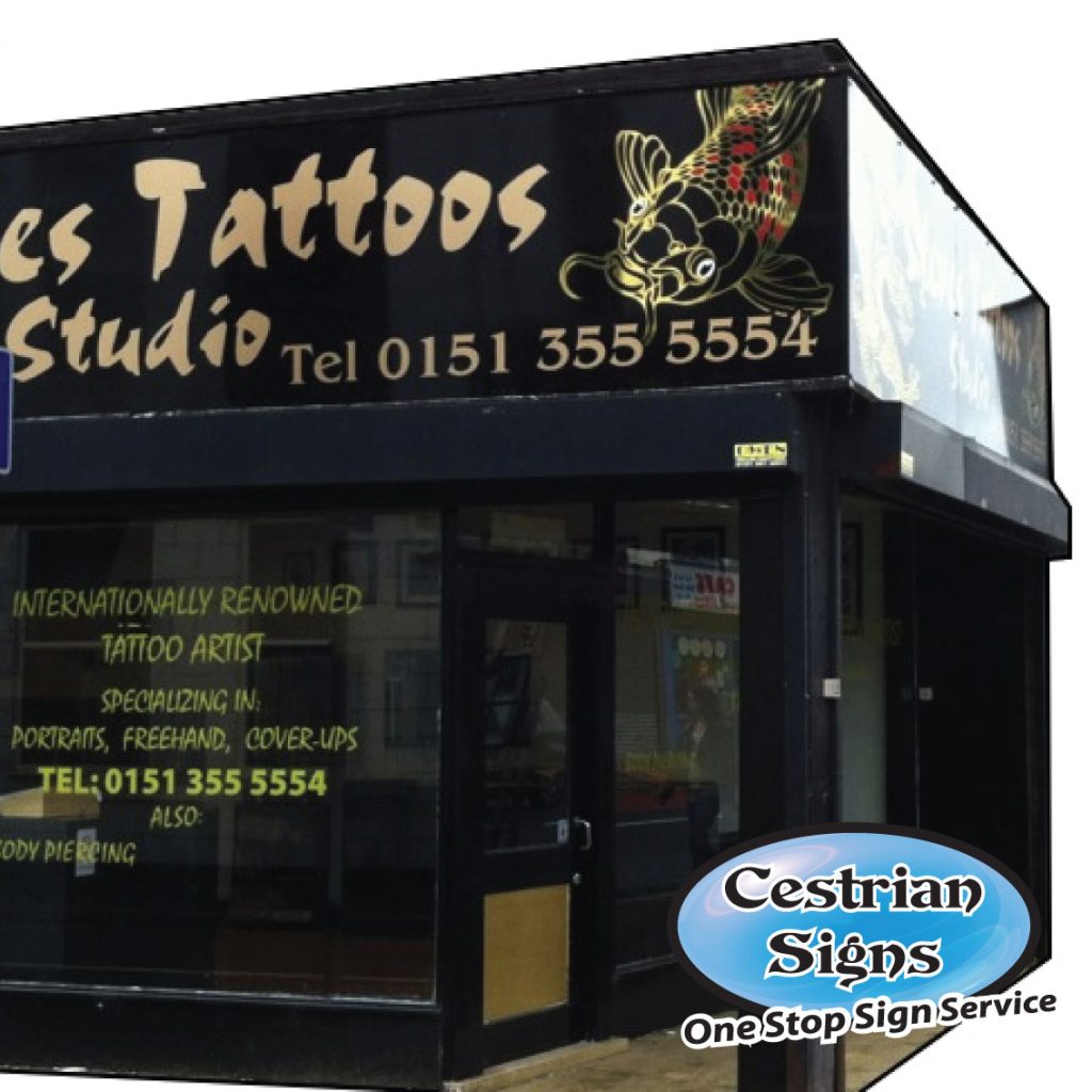 Tattoo Studio Shop Fascia and Window Signs