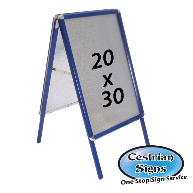 Blue A-Board Pavement Sign 20 X 30 Inch