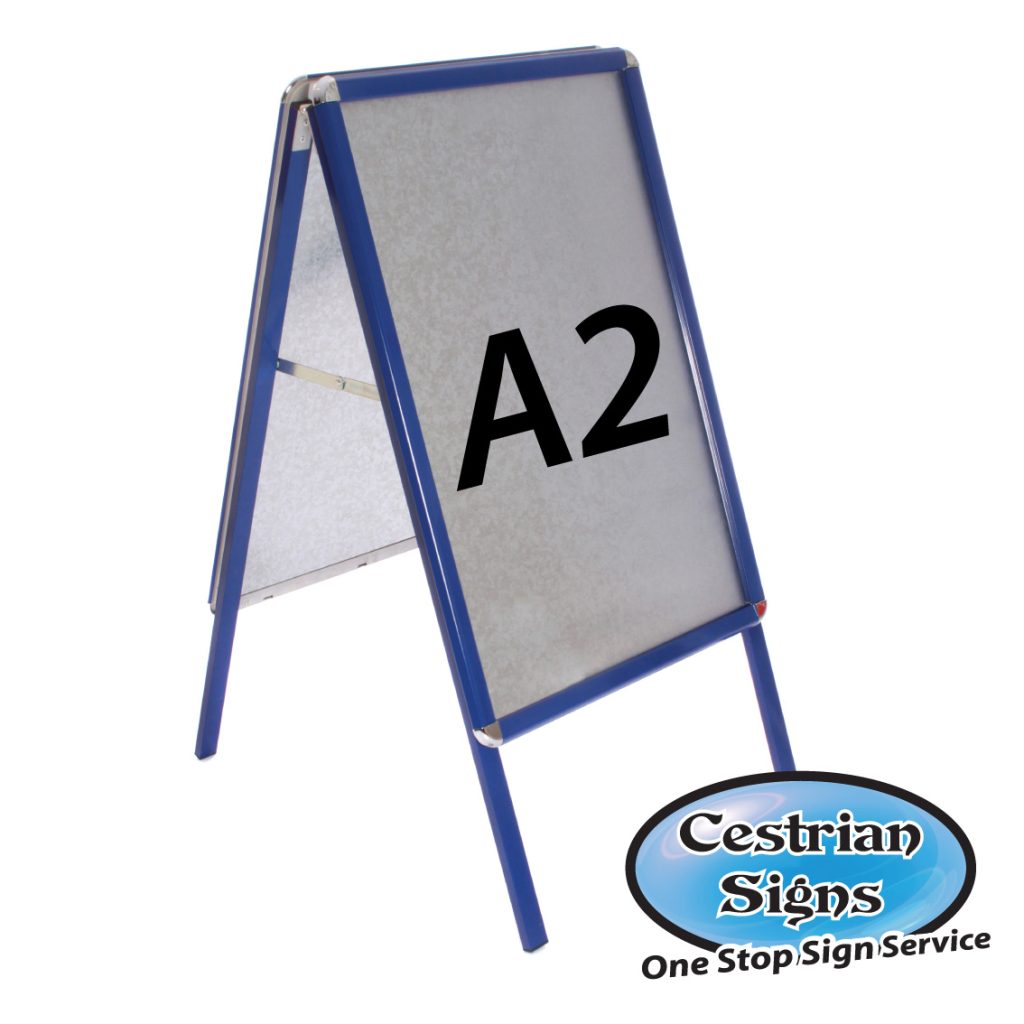 Blue A-Board Pavement Sign A2