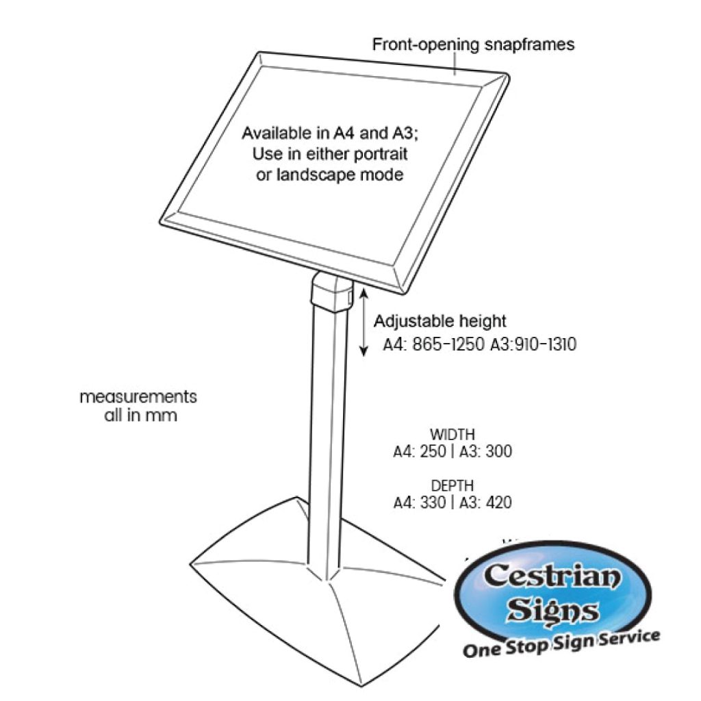 Portland-Menu-Stand-size-detail