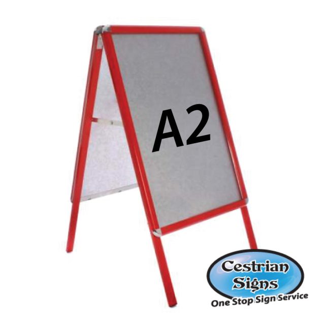 Red A-Board Pavement Sign A2