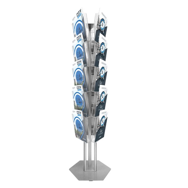 Brochure Island Stand Hexagonal