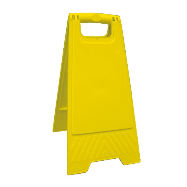 Blank Free Standing Yellow Sign