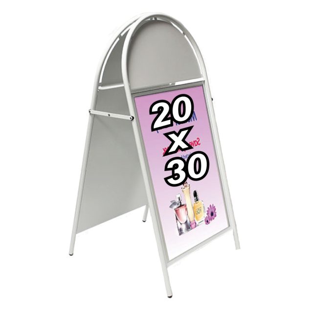 Booster A-Board Pavement Sign White 20 x 30 inch