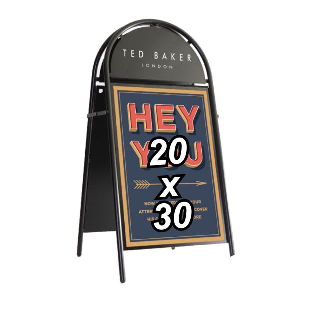 Booster A-Board Sign 20 x 30 inch Black