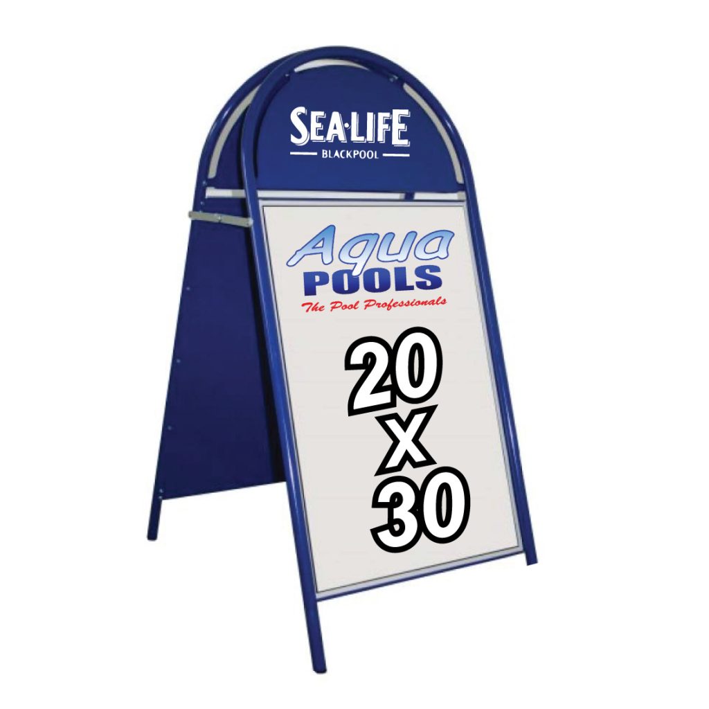 Booster A-Board Sign 20 x 30 inch Blue