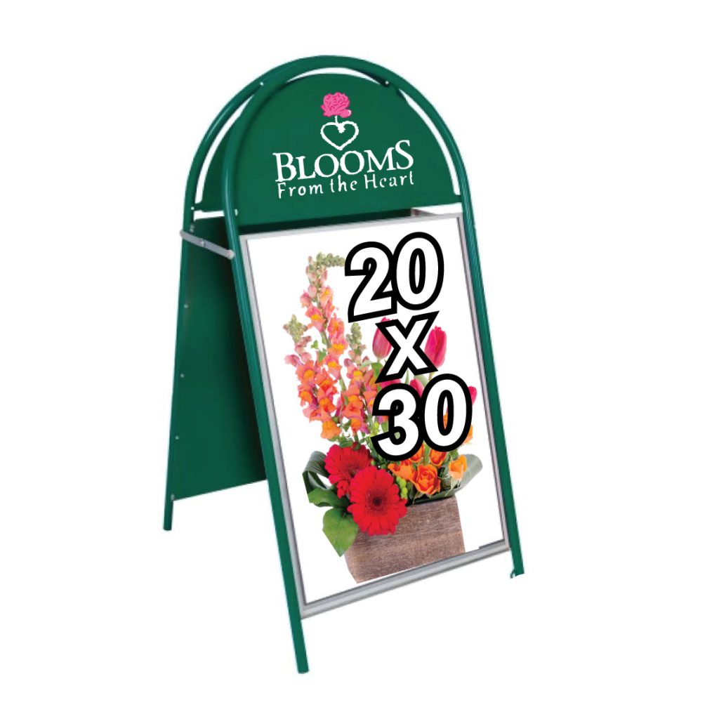 Booster A-Board Sign 20 x 30 inch Green