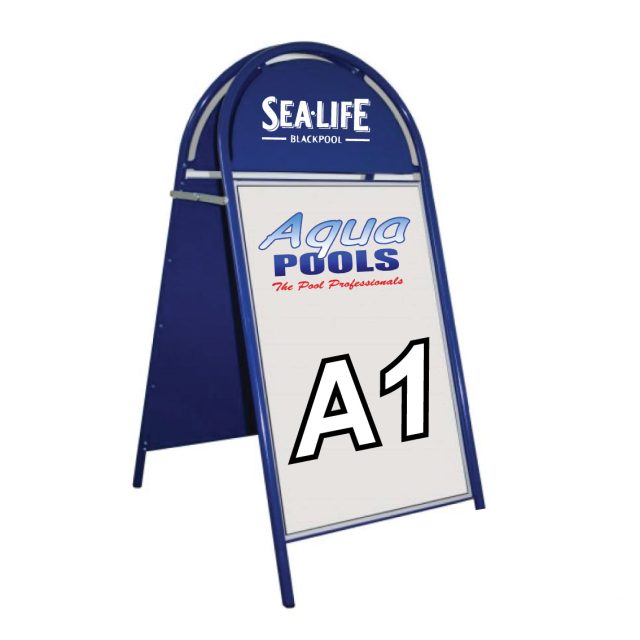 Booster A-Board Sign A1 Blue