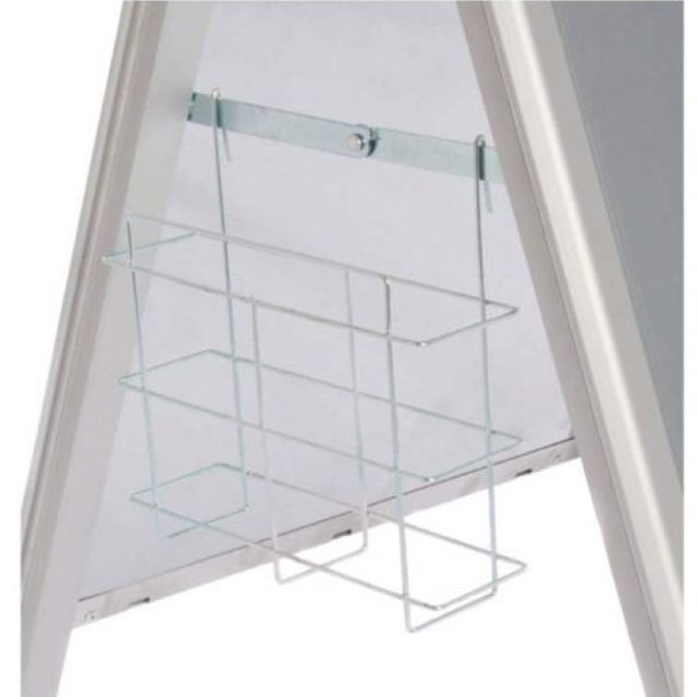 Wire leaflet holders for a board signs