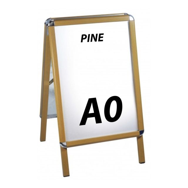 Wood Effect A-Board Sign Pine A0