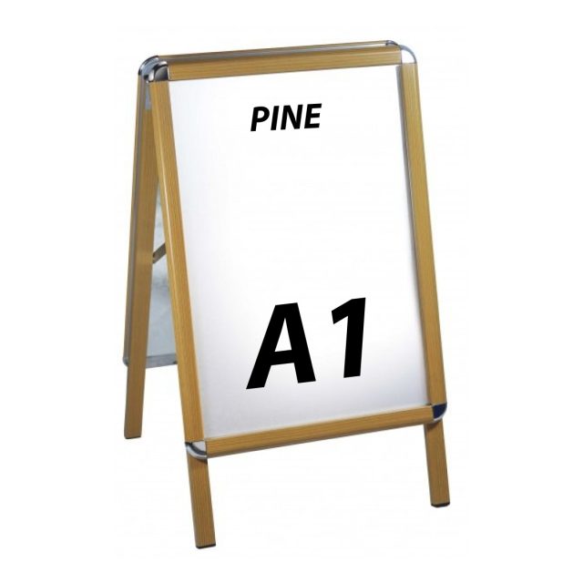 Wood Effect A-Board Sign Pine A1