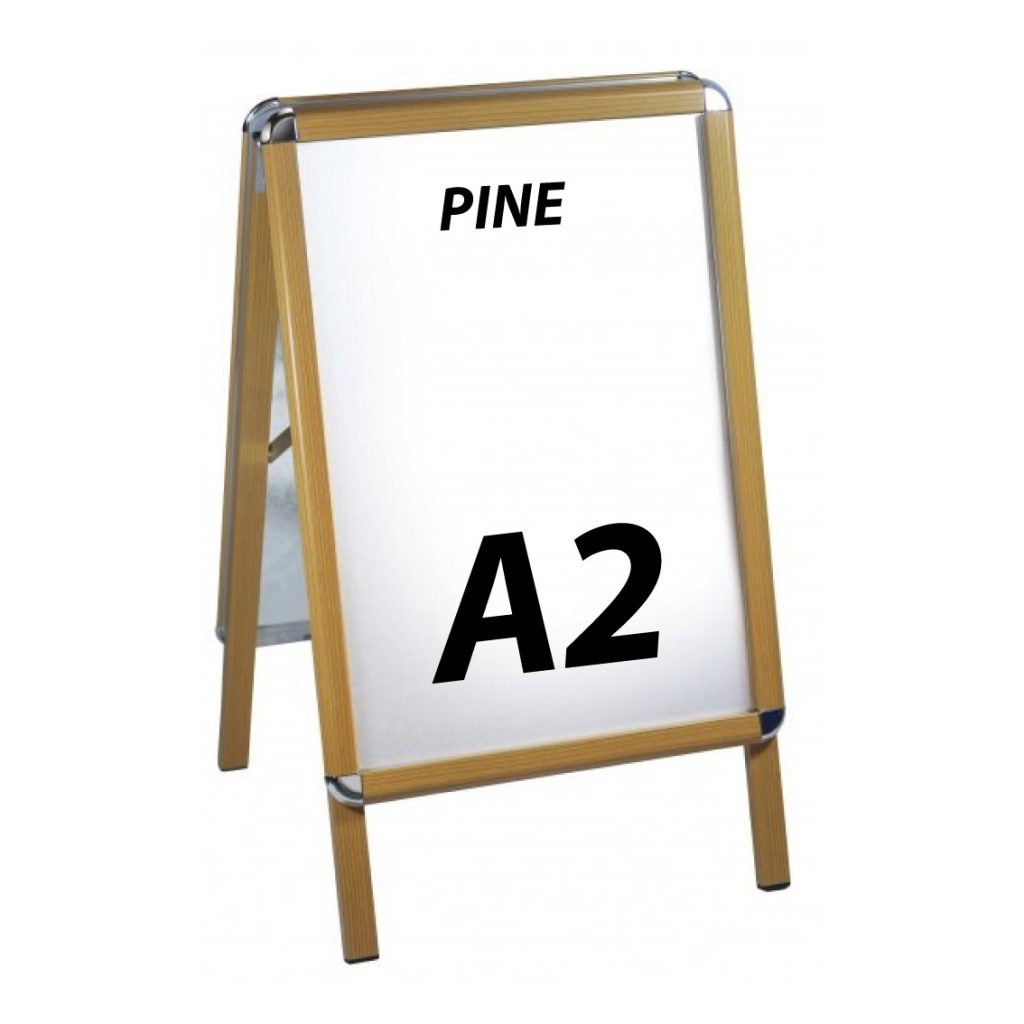 Wood Effect A-Board Sign Pine A2