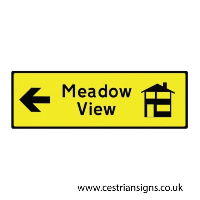 New build directional sign Left