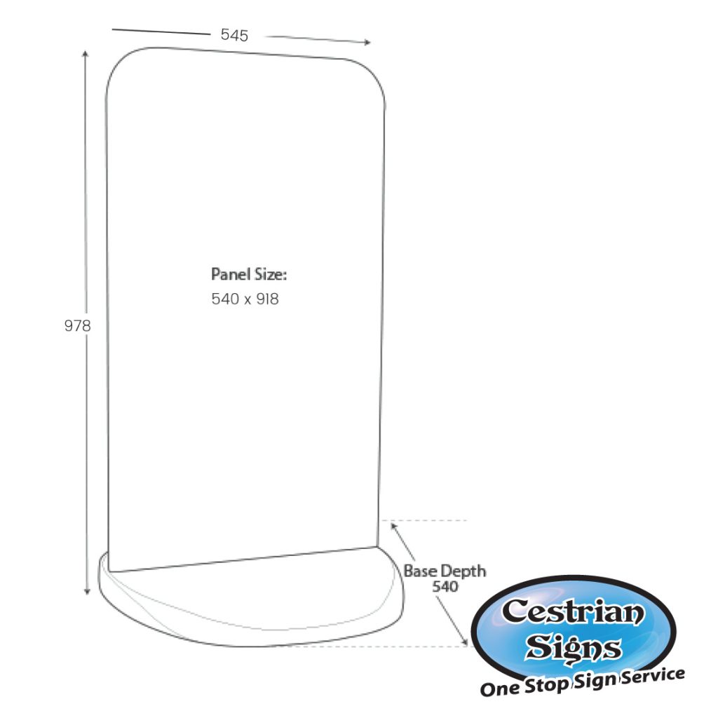 Ecoflextra pavement sign size