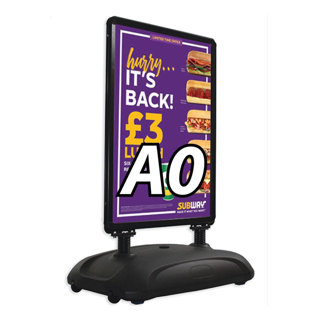 Sightmaster 3 A0 Black Pavement Forecourt Sign