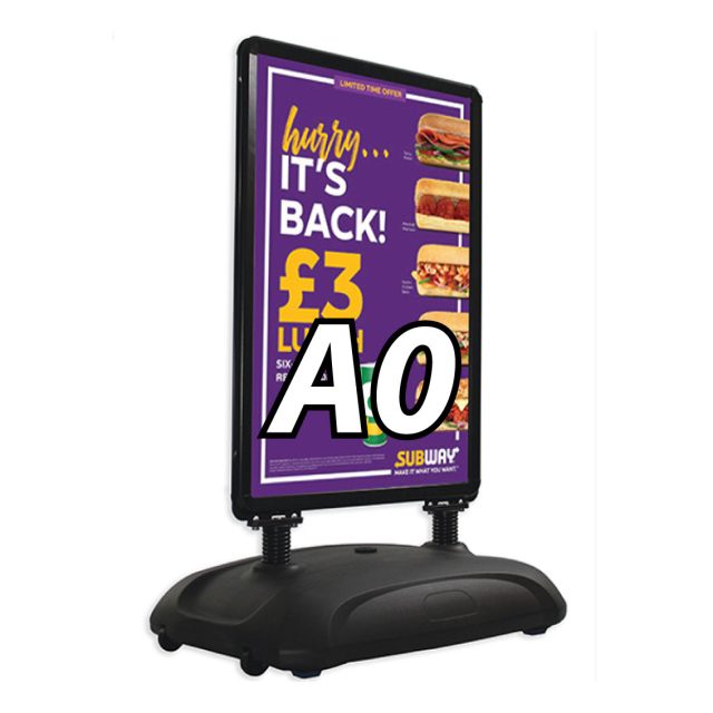 Sightmaster 3 A0 Black Pavement Forecourt Sign