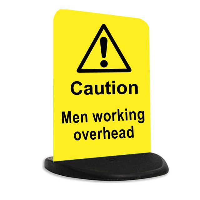 Caution Men Working Overhead Free Standing Outdoor Sign