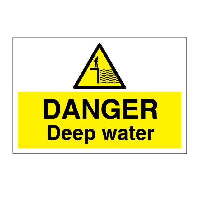 Danger Deep Water Signs 400mm X 600mm
