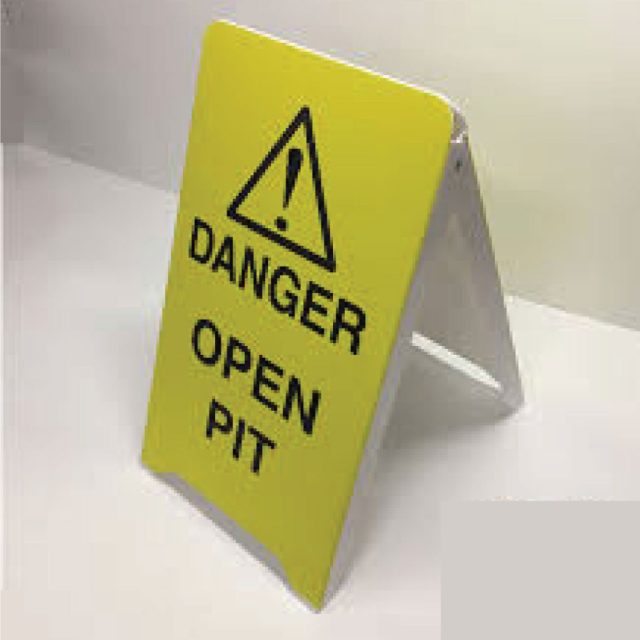 Danger Open Pit A-Board Sign