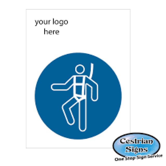 Safety-harness-must-be-worn-logo-signs