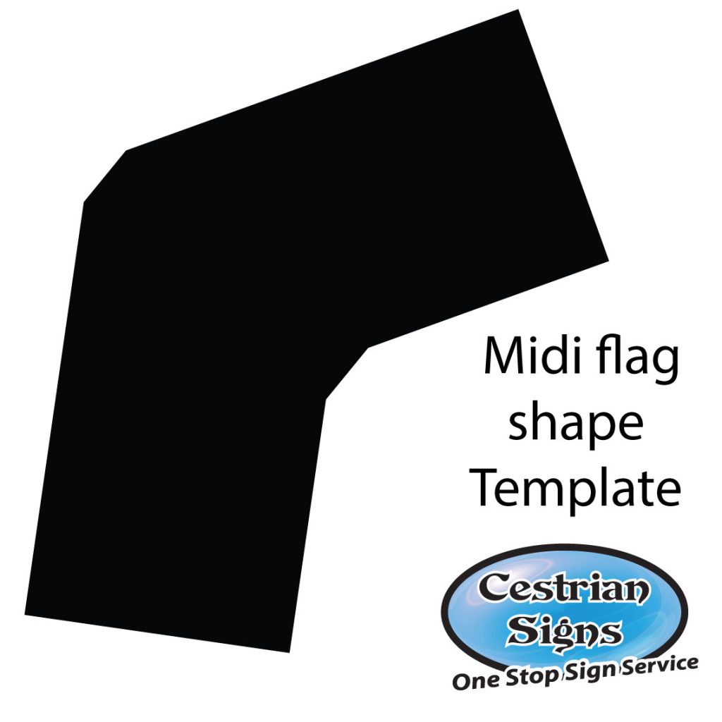 Midi flag shape template