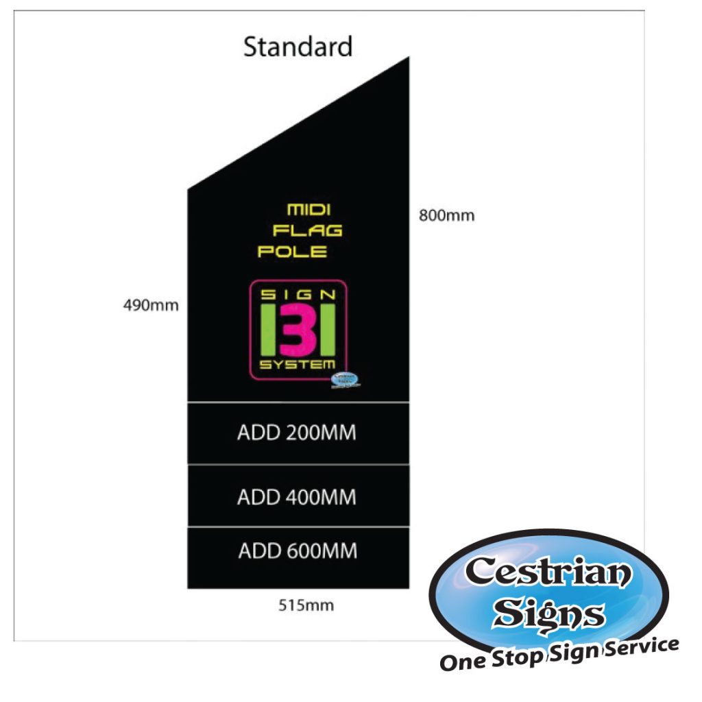 Standard midi flag template