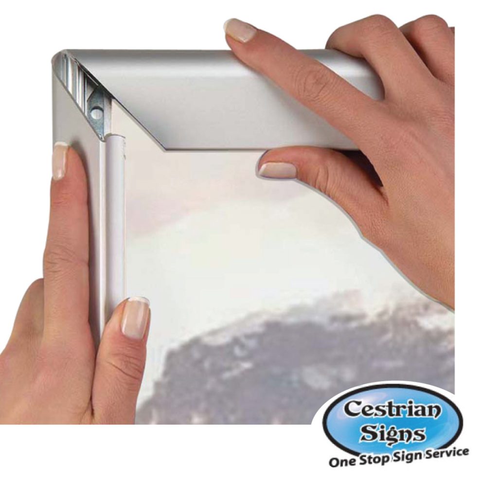 Water-Based-Pyramid-Snap-Frame-Sign-detail