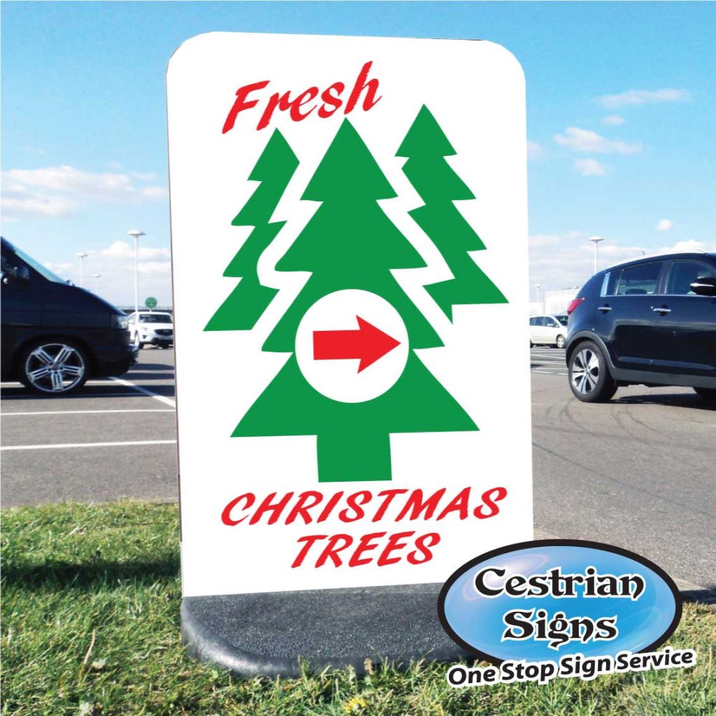 Christmas trees for sale free standing sign large