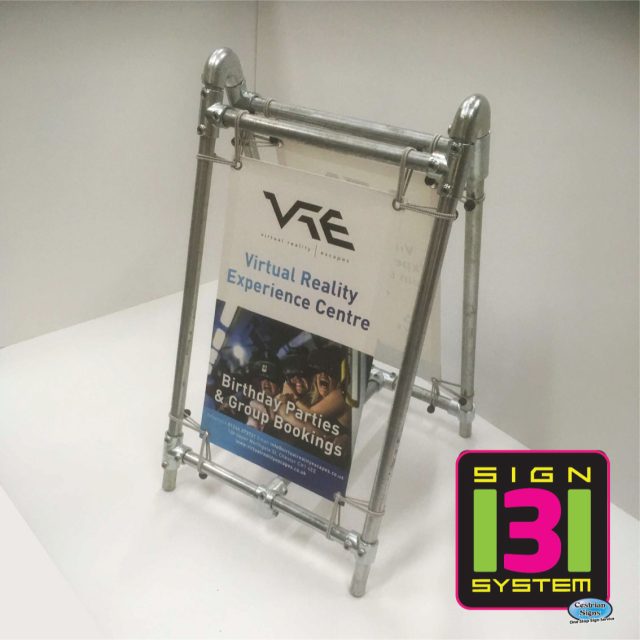 Heavy Duty Pavement Banner A Board Sign Medium