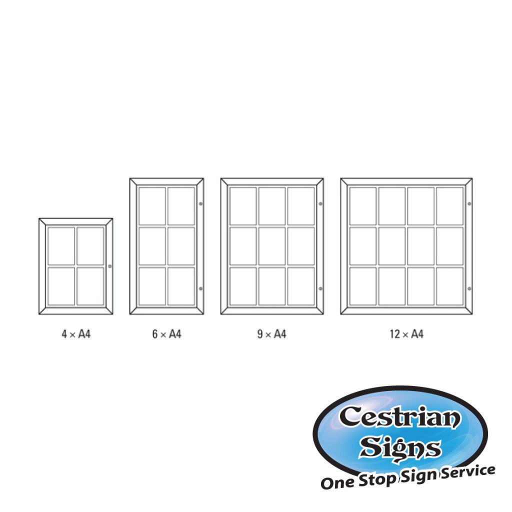External Notice Board On Aluminium Posts