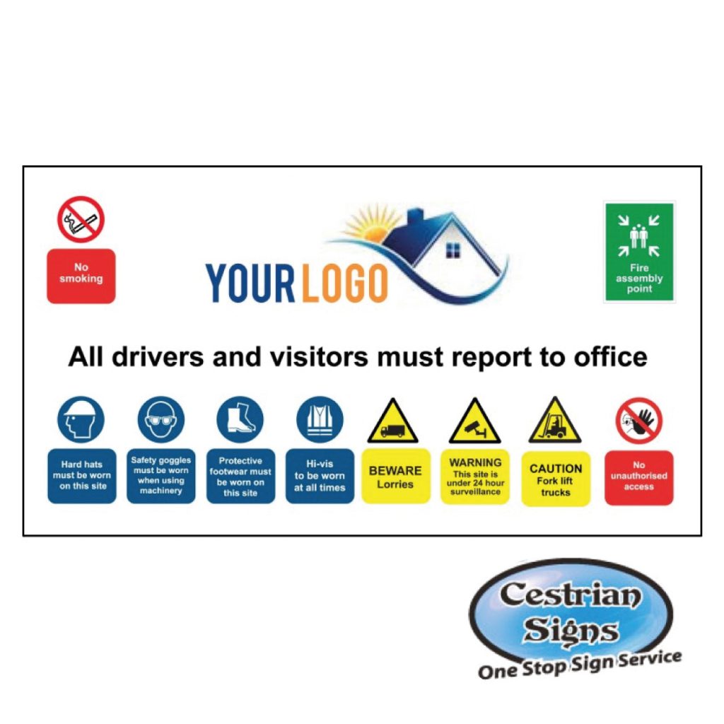 Multi Builders Yard Entrance safety sign