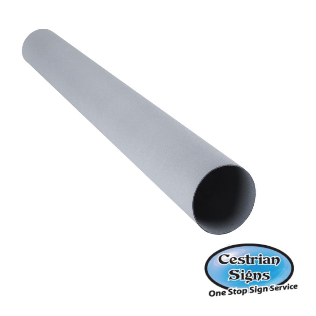 White Powder Coated Aluminium Sign Pole 76mm