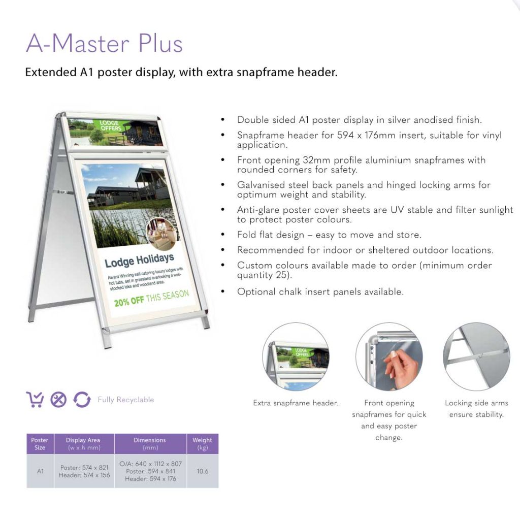 A-Master Plus Specification Sheet