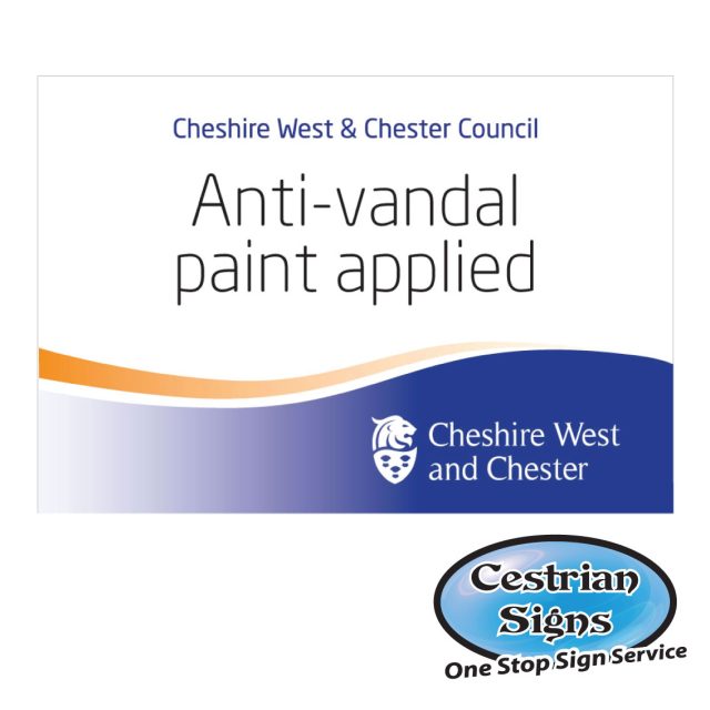 Anti Vandal Paint Sign