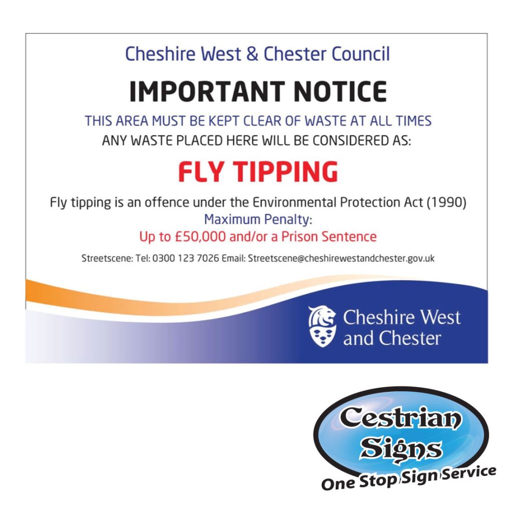 Fly Tipping Sign