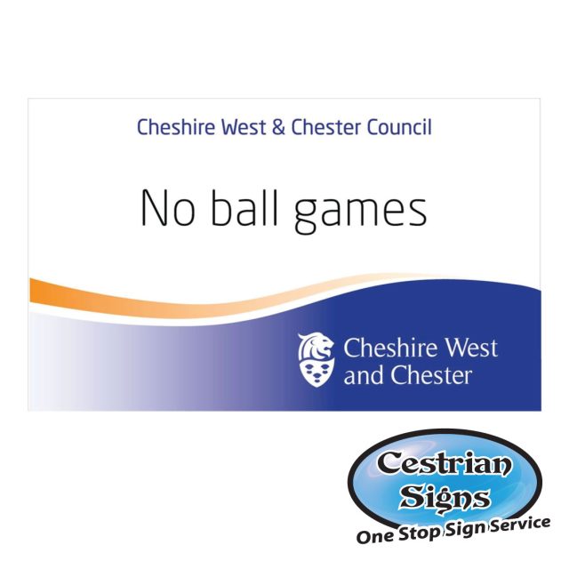 No Ball Games Sign