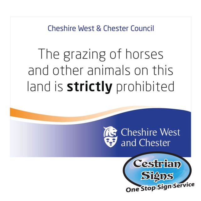 No Horse Grazing Sign