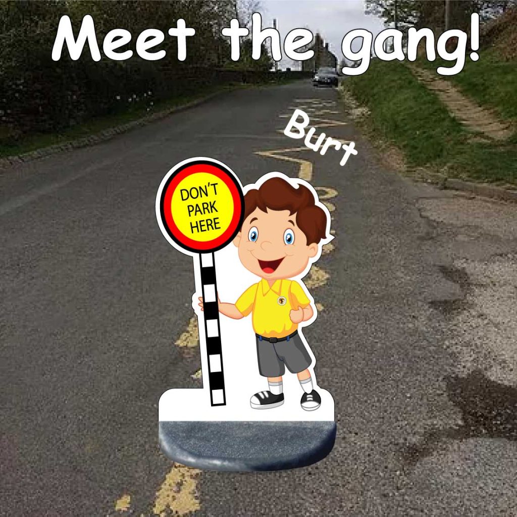 School No Parking Pavement Sign Burt