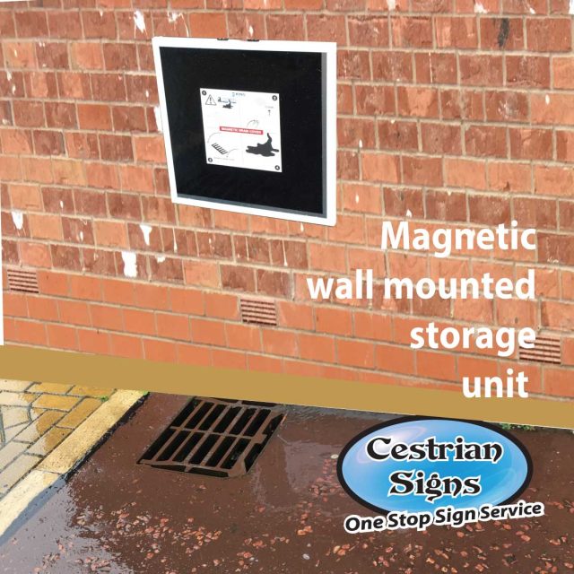 Magnetic wall mounted storage unit