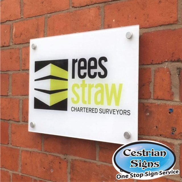 Reverse Printed Perspex and Aluminium Office Signs