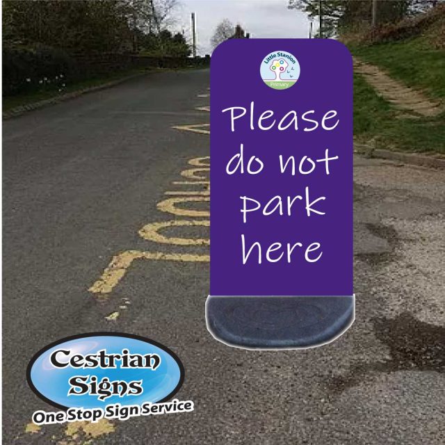 no parking here school sign