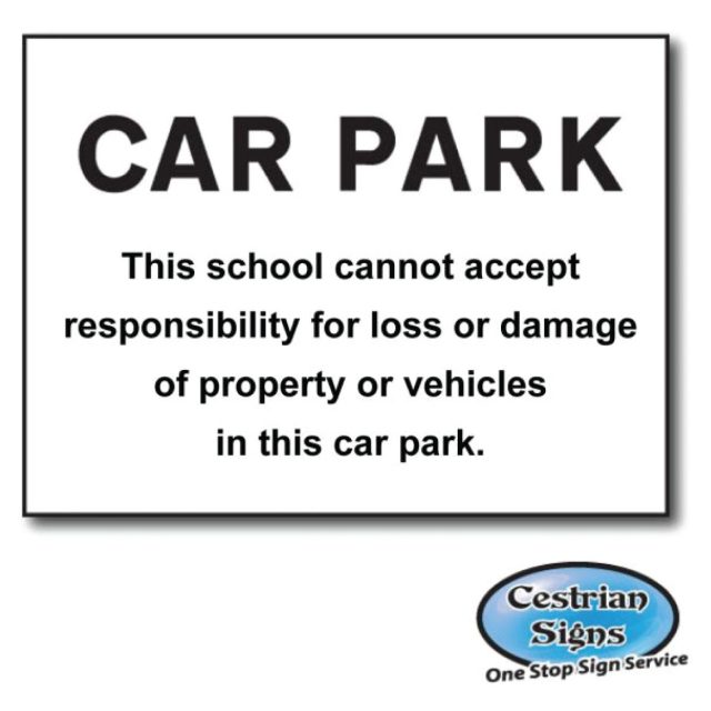 School Disclaimer signs