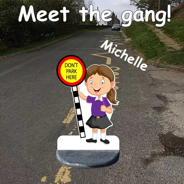 School No Parking Pavement Sign michelle