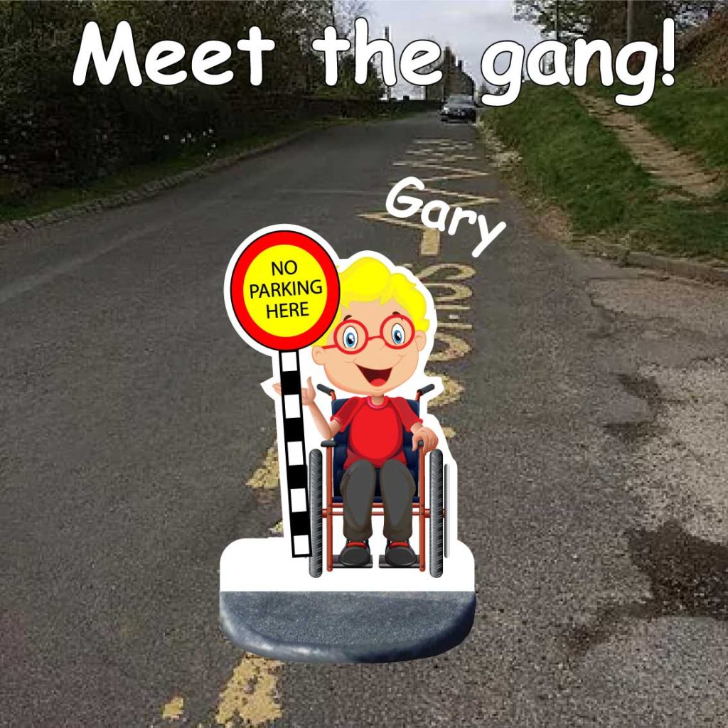 school no parking sign gary