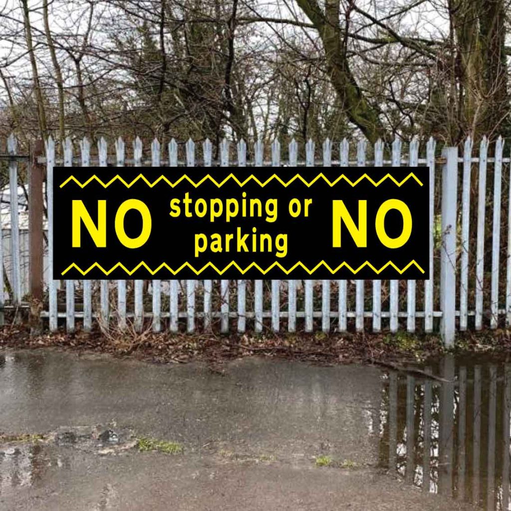 No stopping school banners
